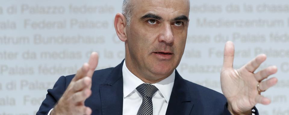 Alain Berset, président de la Confédération, chef du Département fédéral de l’intérieur. [Keystone - Peter Klaunzer]