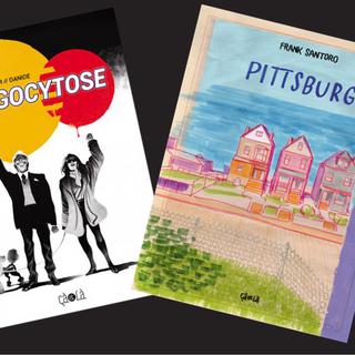 Couvertures des BD "Phagocytose" de Marcos Prior et Danide et de "Pittsburgh" de Frank Santorio. [Editions Ça et là.]
