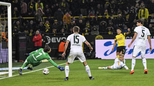 Yann Sommer battu sur l'ouverture du score de Jadon Sancho. [Martin Meissner]