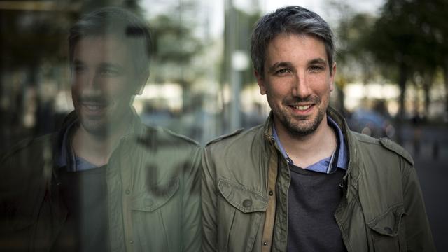 Portrait de Guillaume Meurice, à Paris, le 5 avril 2017. [AFP - Lionel BONAVENTURE]