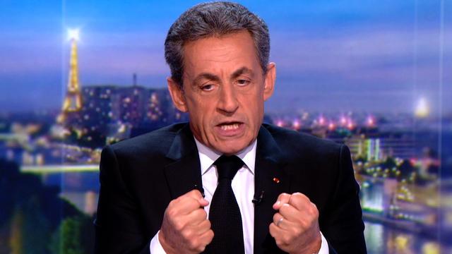 Nicolas Sarkozy lors de son intervention à la TV française. [AFP - TF1]