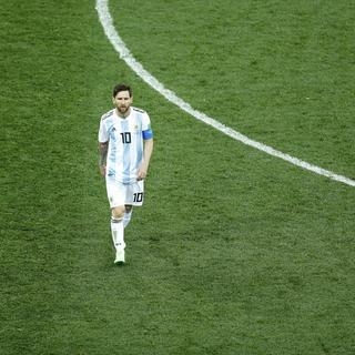 Lionel Messi après la défaite 3-0 contre la Croatie. [EPA/Keystone - Ritchie B. Tongo]