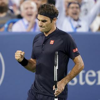 Federer a fait la différence dans le troisième set. [John Minchillo]