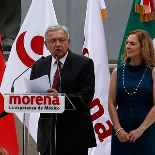 Le candidat de gauche Andres Manuel Lopez Obrador est en position de favori, selon les sondages. [AP/Keystone - Eduardo Verdugo]