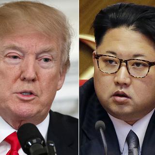 Le président des Etats-Unis Donald Trump et le leader nord-coréen Kim Jong-un. [Keystone - Evan Vucci/Wong Maye-E]