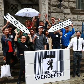 Berlin Werbefrei (Berlin sans pub), une initiative citoyenne pour une ville sans pub. [berlin-werbefrei.de - DR]