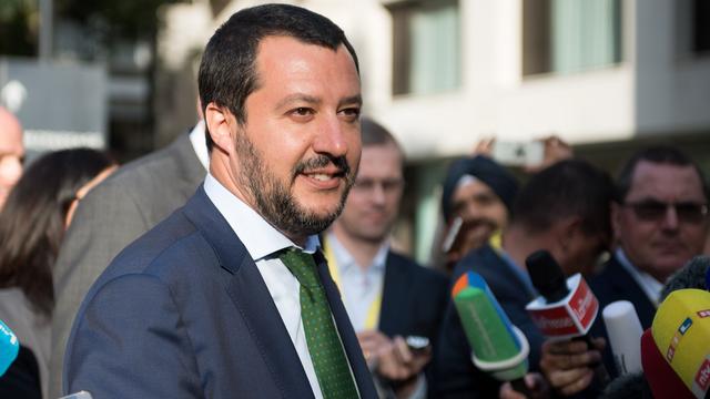 Le ministre italien de l'Intérieur Matteo Salvini, photographié en Autriche le 11 juillet. [EPA/Keystone - Daniel Kopatsch]