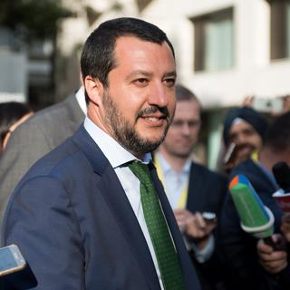 Le ministre italien de l'Intérieur Matteo Salvini, photographié en Autriche le 11 juillet. [EPA/Keystone - Daniel Kopatsch]