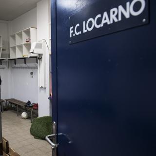 Les vestiaires du FC Locarno. Le club tessinois qui a annoncé sa faillite le 18 janvier 2018. [Keystone - Alessandro Crinari]