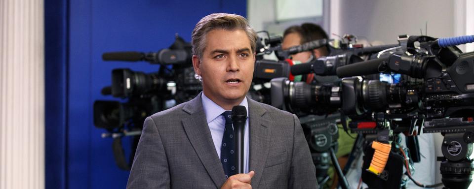 CNN demande le rétablissement de l'accréditation de son correspondant en chef à la Maison Blanche Jim Acosta. [AP/Keystone - Evan Vucci]