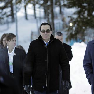Steven Mnuchin s'est exprimé au WEF à Davos. [AP/Keystone - Markus Schreiber]