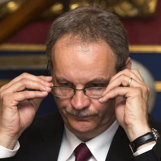 Eric Bertinat, conseiller municipal UDC et président du législatif de la Ville de Genève. [Keystone - Salvatore Di Nolfi]