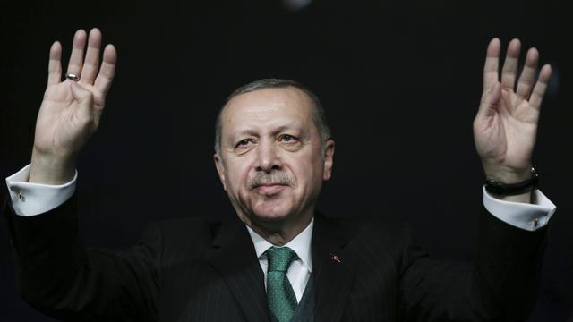 Le président turc Recep Tayyip Erdogan à Ankara, le 1er février 2018. [AP/Keystone - Yasin Bulbul]