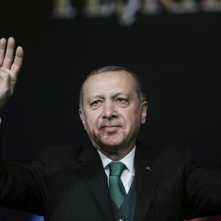 Le président turc Recep Tayyip Erdogan à Ankara, le 1er février 2018. [AP/Keystone - Yasin Bulbul]