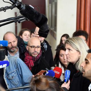 Les avocats de la défense à l'ouverture du procès mardi à Pontoise. [AFP - Alain Jocard]