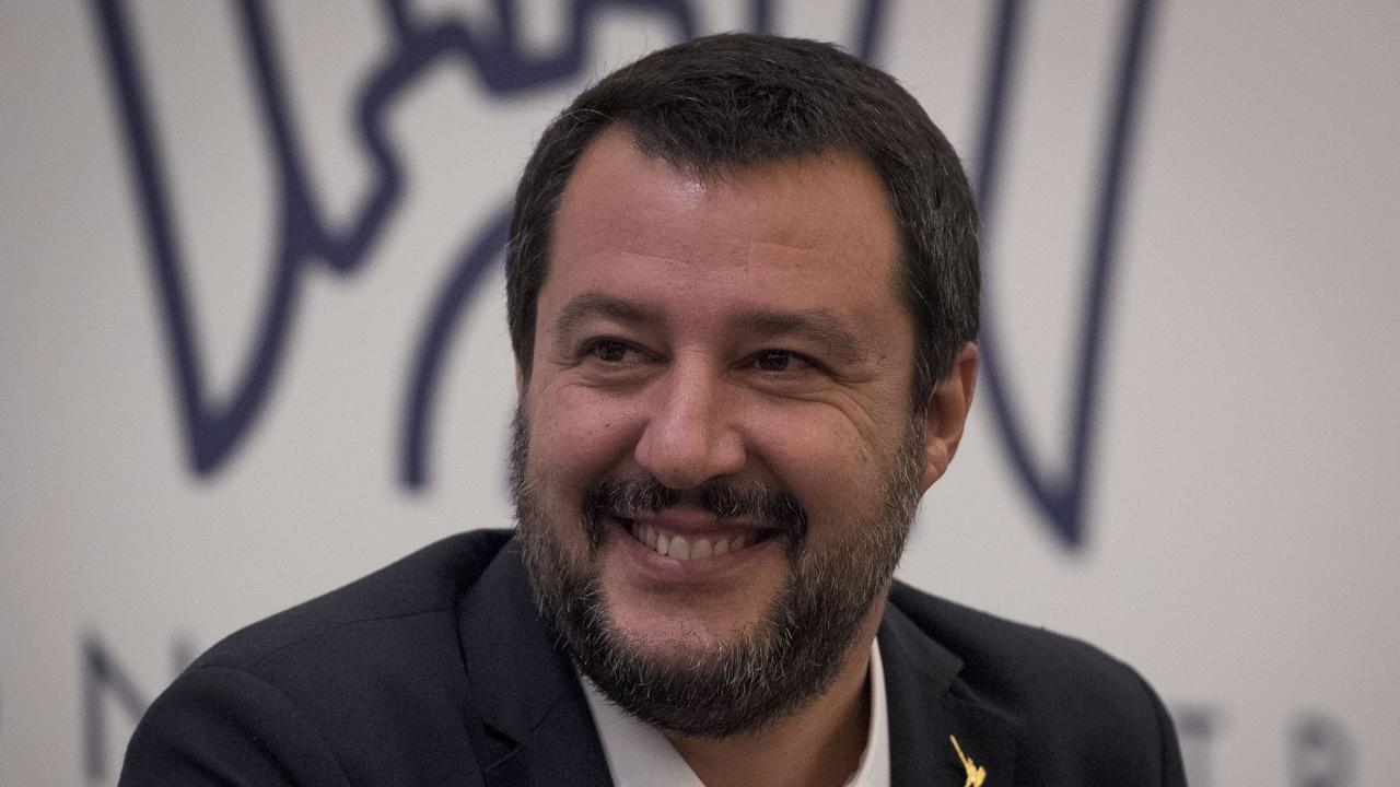 Le ministre italien de l'Intérieur Matteo Salvini, en visite à Moscou, le 17 octobre 2018. [AFP - Mladen Antonov]