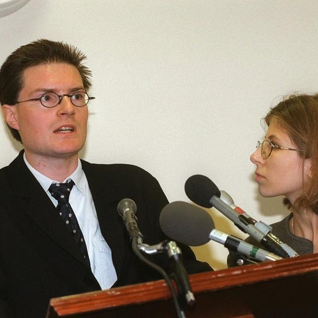 Christoph Meili et sa femme Guiseppina en 1997. [Keystone - Patsy Lynch - AP Photo]