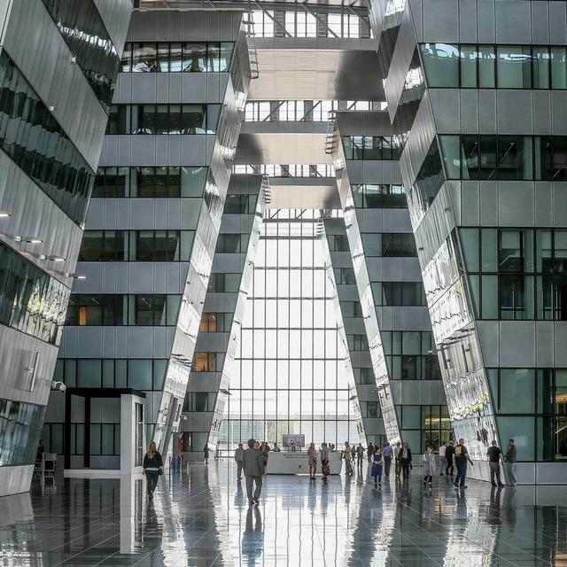 L'entrée du bâtiment de l'OTAN, à Bruxelles. [EPA/Keystone - Stéphanie Lecoq]