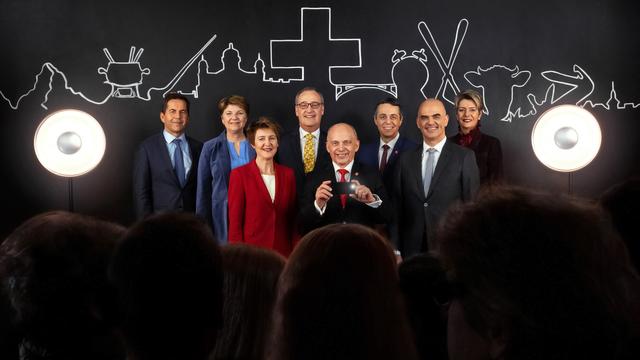 La photo officielle du Conseil fédéral choisie par le président Ueli Maurer. [admin.ch]