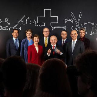 La photo officielle du Conseil fédéral choisie par le président Ueli Maurer. [admin.ch]