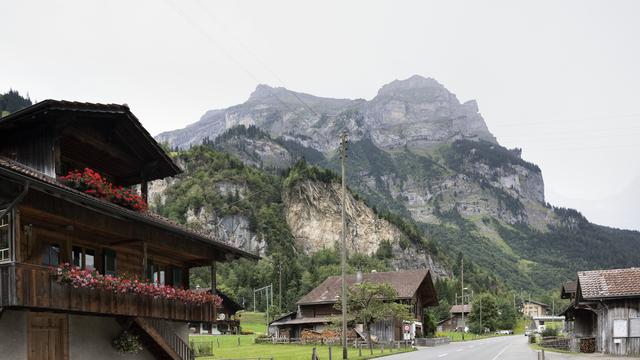 La population de Kandergrund (BE), s'inquiète des risques d'explosions sur le site de Mitholz. [Gaetan Bally]