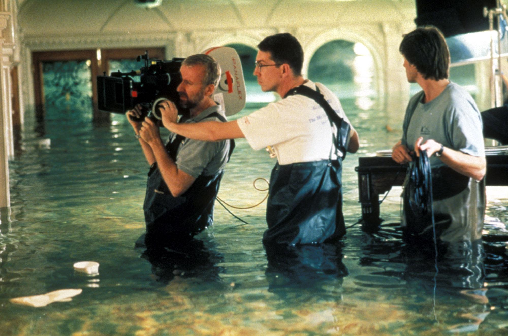 James Cameron sur le tournage de "Titanic". [AFP - Archives du 7eme Art]