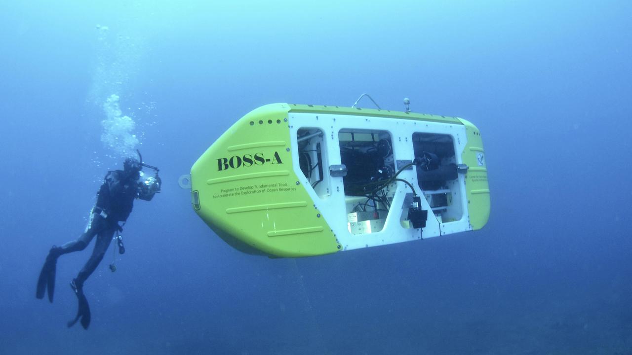 Le robot autonome japonais BOSS-A, capable d'explorer les fonds marins en quête de ressources naturelles et de terres rares. [The Yomiuri Shimbun/AFP - Manabu Kato]