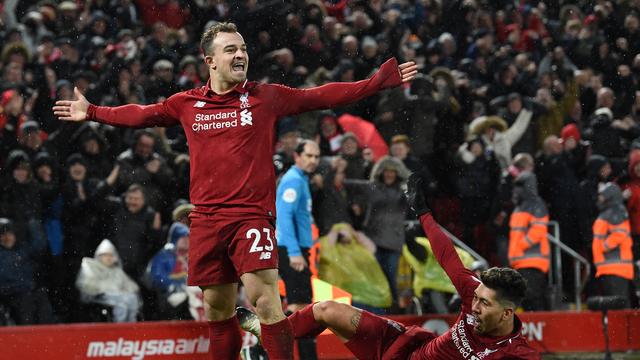 Entrée décisive pour Shaqiri qui a marqué un doublé contre ManU. [AFP - Paul Ellis]