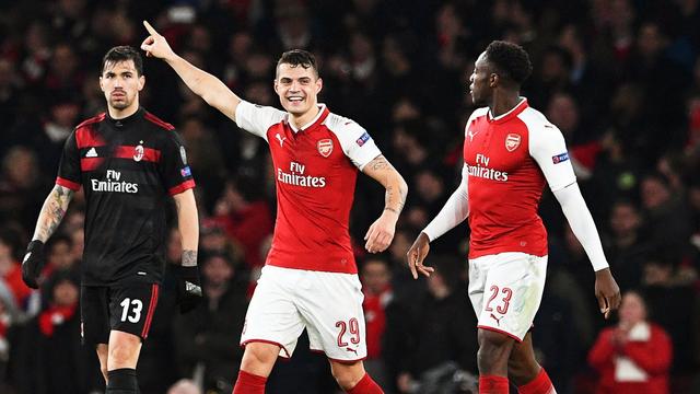 Granit Xhaka s'est fait l'auteur du 2-1 en faveur d'Arsenal. [Facundo Arrizabalaga]