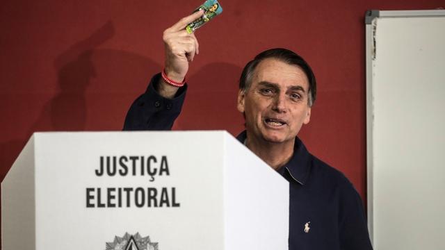 Jair Bolsonaro, le candidat d'extrême droite, est le favori de la présidentielle brésilienne. [Keystone - EPA/Antonio Lacerda]