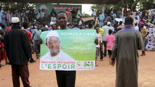 Un supporter de Soumaïla Cissé. [AP Photo/Keystone - Baba Ahmed]