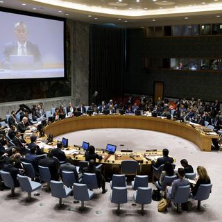 La réunion du Conseil de sécurité de l'ONU en réponse aux violences à la frontière entre la bande de Gaza et Israël. [EPA - Justin Lane]