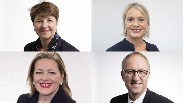 Les quatre candidats du PDC au Conseil fédéral. [Keystone]