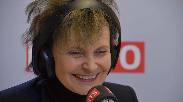 L'ancienne conseillère fédérale Micheline Calmy-Rey à Delémont, le 11 janvier 2018. [RTS - Gaël Klein]