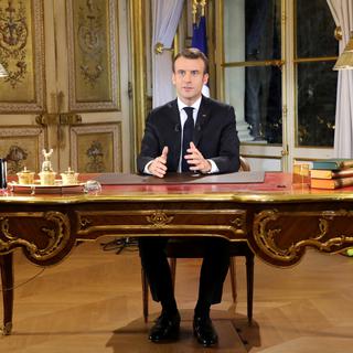 Emmanuel Macron. [Pool Photo via AP/Keystone - Ludovic Marin]