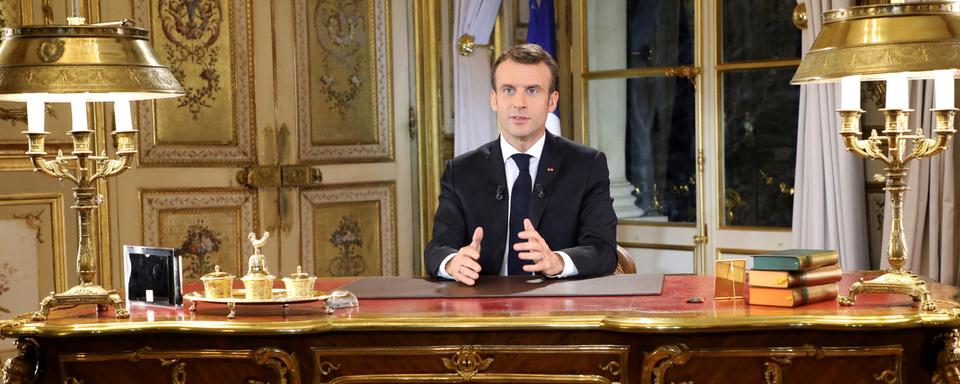 Emmanuel Macron. [Pool Photo via AP/Keystone - Ludovic Marin]