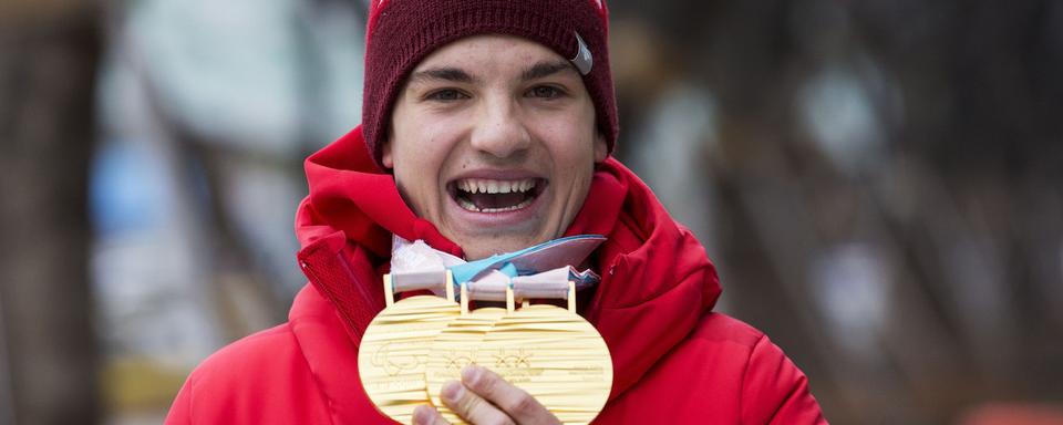 Théo Gmür gardera un souvenir impérissable de ses premiers Jeux paralympiques. [Keystone - Alexandra Wey]