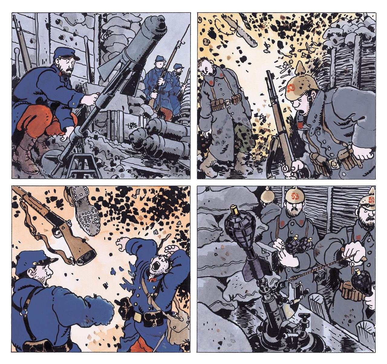 Une planche de "Putain de guerre" de Jacques Tardi. [Casterman]