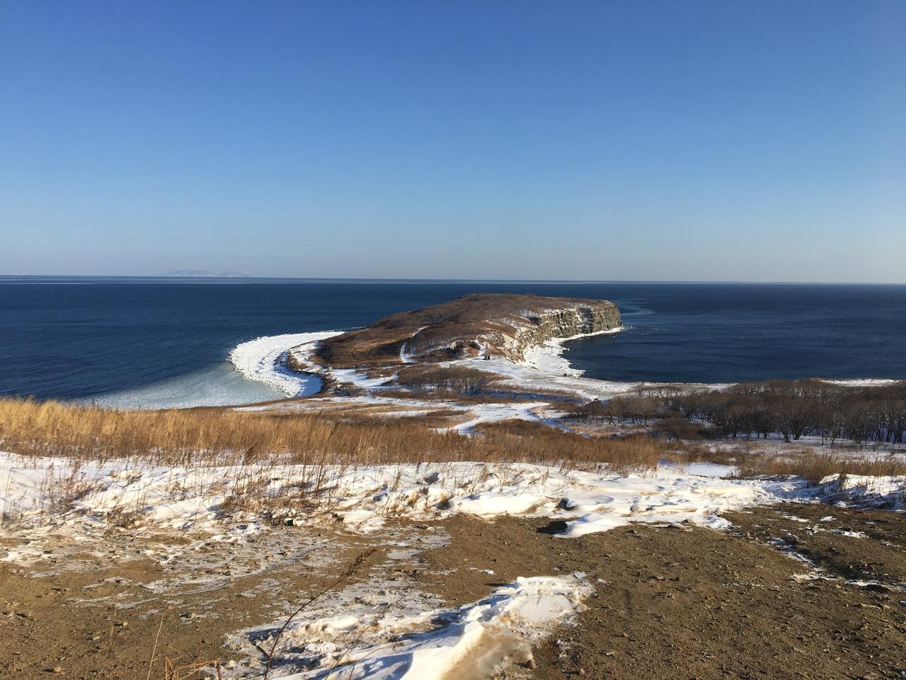 L'île Rousski, dans la baie du Zoltoï Rog, près de Vladivostok. [RTS - Isabelle Cornaz]