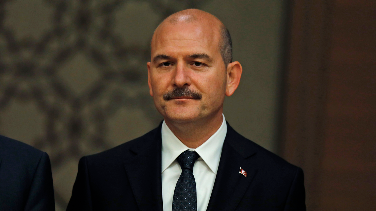 Le ministre turc de l'Intérieur Süleyman Soylu. [Keystone - Burhan Ozbilici]