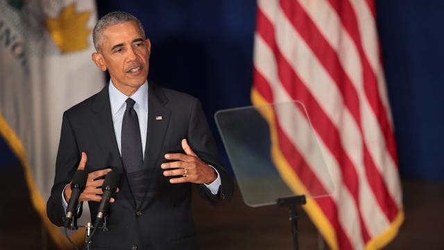 "Si vous pensiez que les élections ne comptent pas, j'espère que ces deux dernières années ont corrigé cette impression", a déclaré Barack Obama lors de son discours. [Getty Images - AFP - Scott Olson]