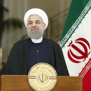 Le président iranien Hassan Rohani, à Téhéran en 2016. [KEYSTONE - PETER KLAUNZER]