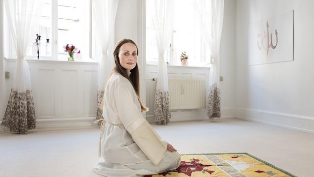 Sherin Khankan, première femme imam du Danemark. [Scanpix Denmark/AFP - Linda Kastrup]