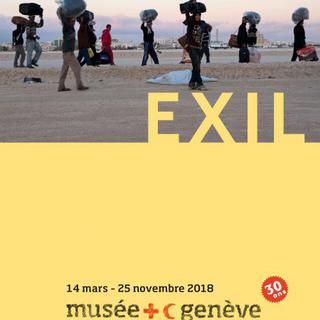 Affiche de l'exposition "EXIL". [redcrossmuseum.ch]
