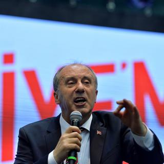 Muharrem Ince affrontera Recep Tayyip Erdogan lors de l’élection présidentielle en Turquie. [Keystone - EPA/STR]
