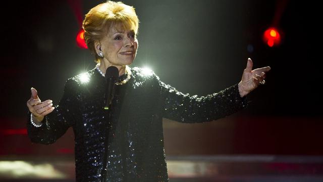 Lys Assia, lors de l'European Song Contest, qui s'était tenu en 2012 à Bakou, en Azerbaïdjan. [Keystone - Ennio Leanza]