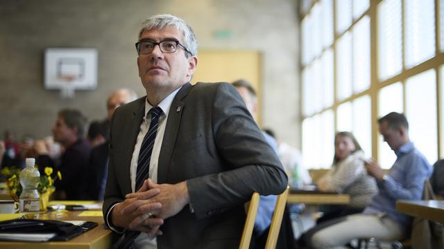 Jon Domenic Parolini est le seul candidat du PBD en lice pour le Conseil d'Etat grison. [Keystone - Gian Ehrenzeller]