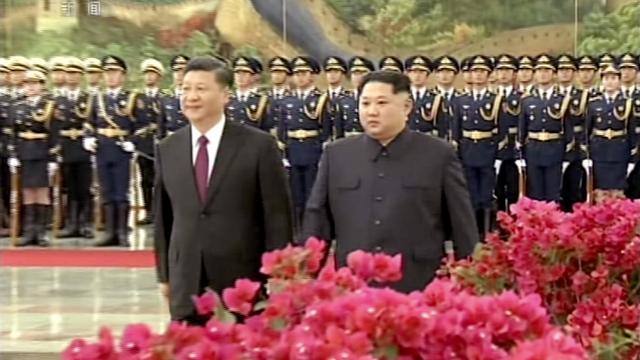 Image vidéo de la rencontre fournie par la télévision chinoise. [CCTV/AP/Keystone]