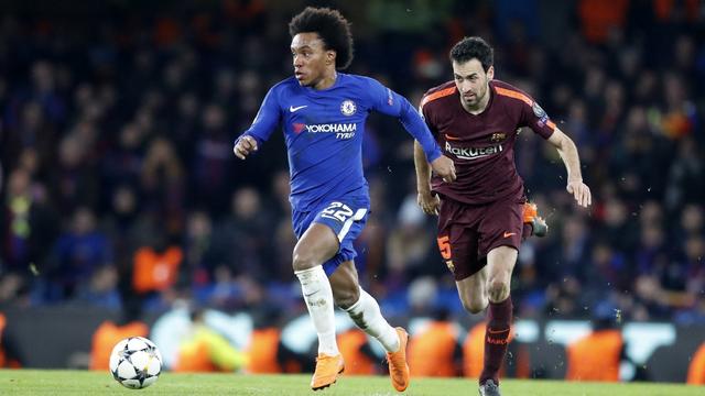 Willian et les Blues parviendront-ils à renverser le Barça dans leur antre? [Keystone - Frank Augstein]