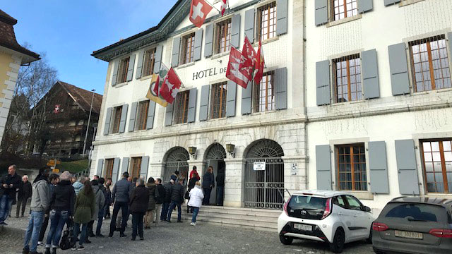 La mairie de Moutier. [RTS - Maurice Doucas]